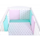 Conjunto de cama bebé  3 elementos dupla face ou protetor grande